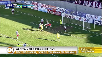 23η ΑΕΛ-Πας Γιάννινα 1-1 2016-17 Αθλητική Κυριακή (ΕΡΤ1)