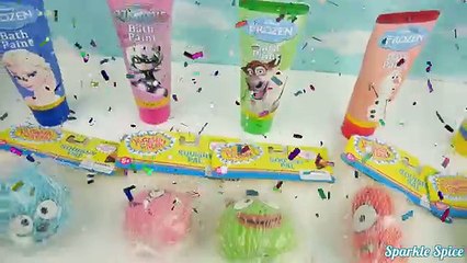 Learn COLORS with Yo Gabba Gabba Frozen Bath Paint Paw Patrol Squishy Pal Bathtime Toys, Orbeez Toys