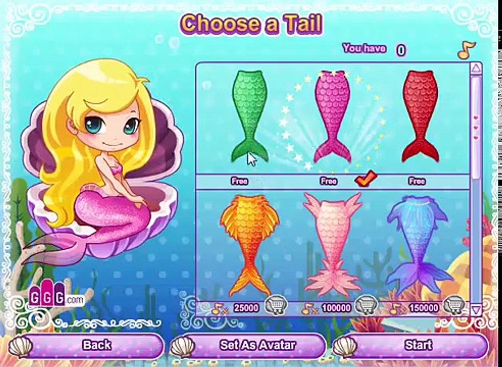 Baby game: Lovely Mermaid ocean song