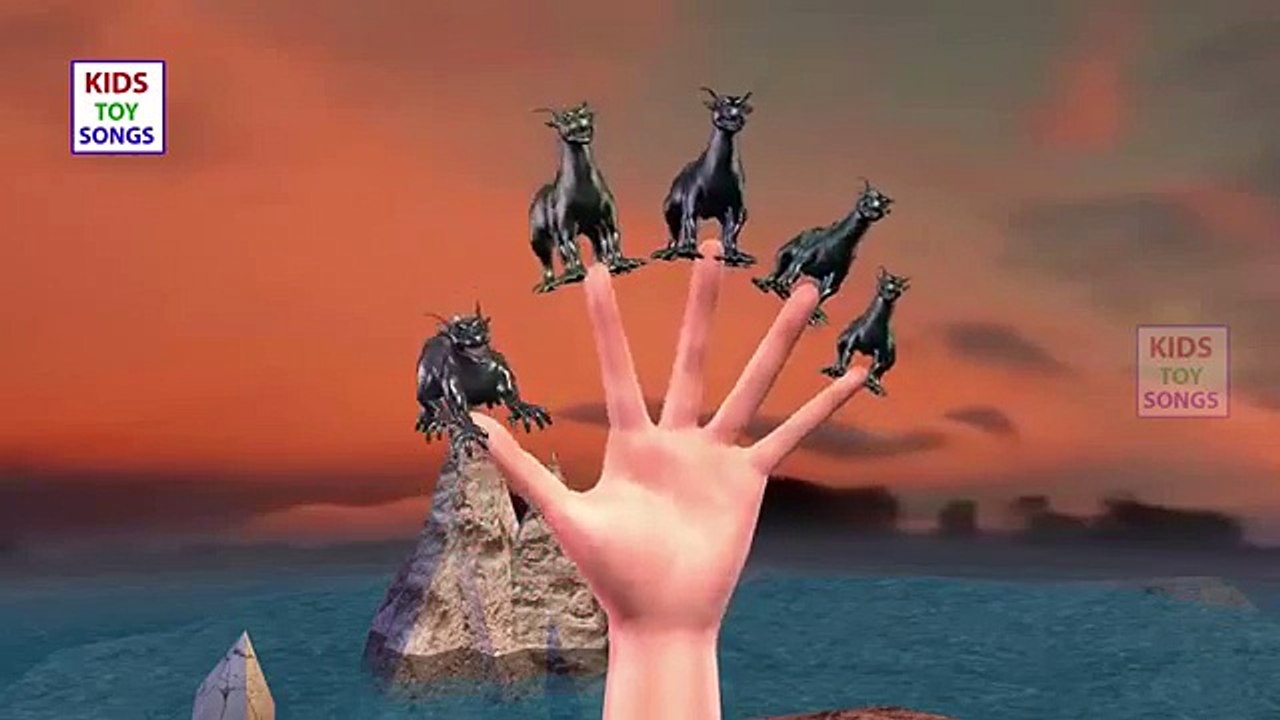 Finger Family Crazy Dinosaurs Cartoon Nursery Rhyme - Funny Finger Family Songs For Children In 3D
