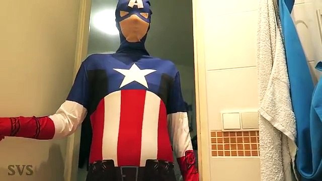 Человек-паук против Капитана Америки Ванна | времени в реальной жизни