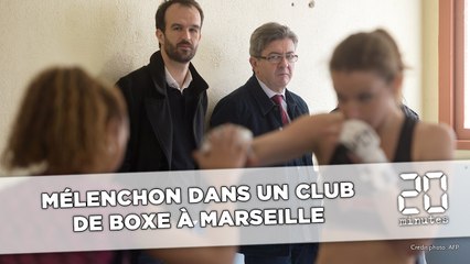 Jean-Luc Mélenchon assiste à un entrainement de boxe féminine à Marseille