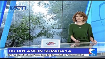 Hujan Angin, Taman Kota Surabaya Rusak