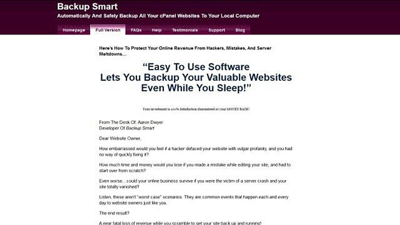 Cpanel Website Backup Software