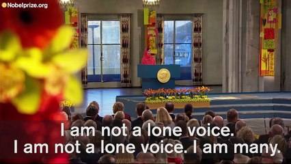 I am not raising my voice, it is the voice of those 66 million girls deprived of education