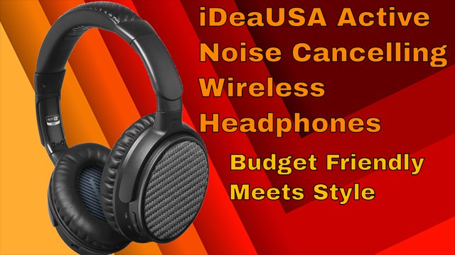 iDeaUSA Active Noise Cancelling Wireless Headphones