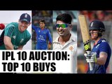 IPL 10 Auction: Top 10 buys | Oneindia News