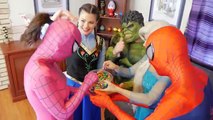 Frozen Elsa & Spiderman WEDDING DAY! w/ Frozen Anna Mickey Mouse Joker IRL Superhero in Re