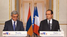 Déclaration conjointe avec Serge SARKISSIAN, Président de la République d’Arménie