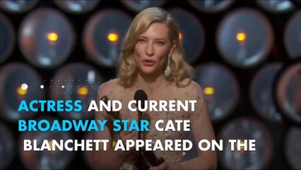 Cate Blanchet says her moral compass is "in my vagina"
