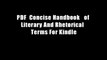 PDF  Concise Handbook   of Literary And Rhetorical  Terms For Kindle