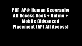 PDF  AP? Human Geography All Access Book + Online + Mobile (Advanced Placement (AP) All Access)