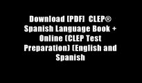 Download [PDF]  CLEP? Spanish Language Book   Online (CLEP Test Preparation) (English and Spanish