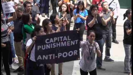 Estudiantes filipinos protestan contra la pena de muerte