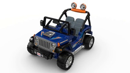 Power Wheels Hot Wheels Jeep Wrangler 12-Volt Battery-Powered Ride-On, Blue 1
