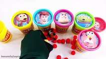 Toy Story 4 Play-Doh Surprise Eggs Ice Cream Cups Play-Doh Dippin Dots Toy Surprises Learn