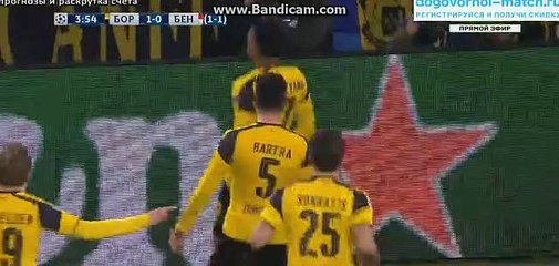 1-0 Pierre-Emerick Aubameyang Great Goal HD  - Borussia Dortmund vs Benfica - Champions League - 08  03  2017