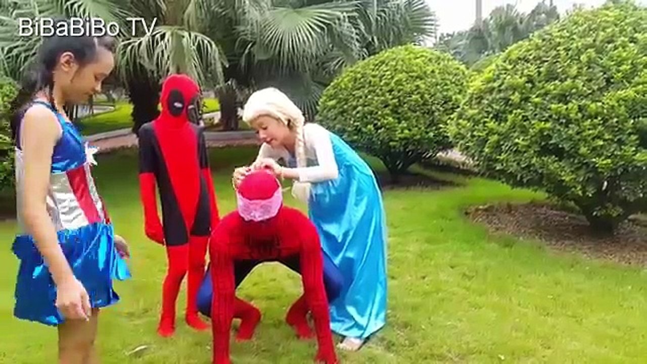 Frozen Elsa & Spiderman Catch a Bike Thief - Elsa Anna và Người nhện bắt tên trộm xe đạp M