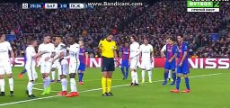 Lionel Messi vs Edinson Cavani FIGHT - FC Barcelona vs Paris Saint Germain - 08-03-2017 HD