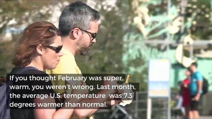 The U.S. just had its second warmest February ever