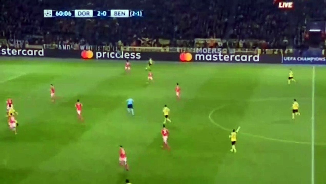 Pierre-Emerick Aubameyang 2nd Goal HD - Borussia Dortmund 3-0 Benfica - 08.03.2017 HD