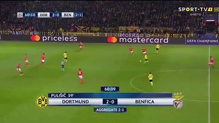 Aubameyang Second Goal HD - Dortmund 3 - 0 Benfica 08.03.2017 HD