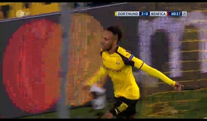 Pierre-Emerick Aubameyang Goal HD - Borussia Dortmund 3-0 Benfica - 08.03.2017