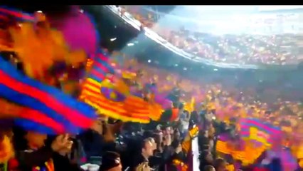 MOSAICO EN EL CAMP NOU--BARCA VS PARIS SAINT GERMAIN