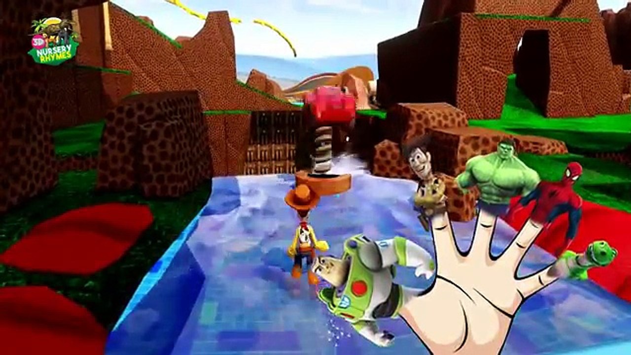 Finger Family Rhymes | Hulk Smash Spider Man Funny Race Finger Family Song | Disney Pixar Cars