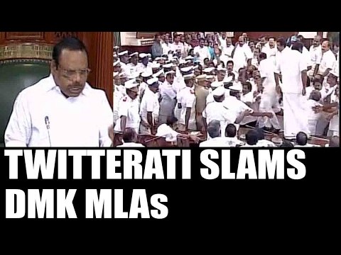 DMK MLAs create ruckus in Tamil Nadu assembly; Twitterati reacted |Oneindia News