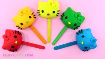 HELLO KITTY Lollipops Finger Family Play Doh Song Nursery Rhymes HELLO KITTY COLORS