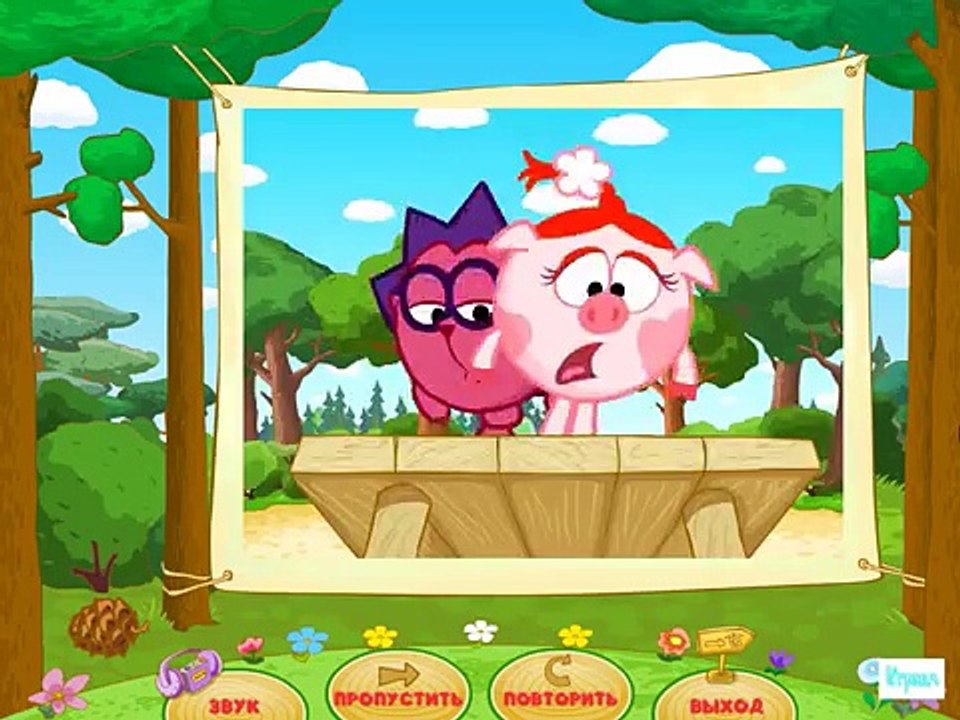 Смешарики ИГРА Прохождение Смешарики идут в поход Прохождение new года Серия 4