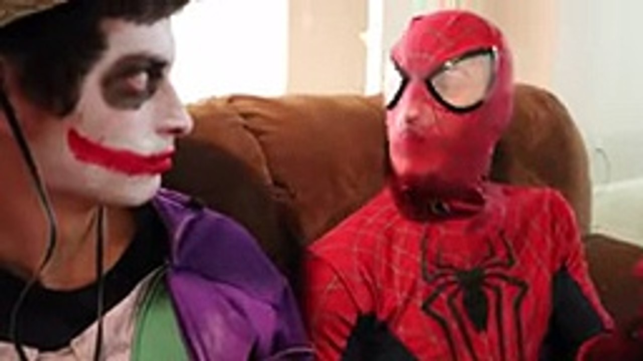 Joker Vs Frozen Elsa Spiderman - Fight In Real Life SuperHero House Battle! -