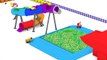 Catapult & Castle - Learn with Tiny Trucks: Bulldozer, Crane Truck and Excavator cartoon f