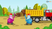 The Yellow Truck and The Excavator - COLORS Little Cars & Trucks Construction Cartoons for children