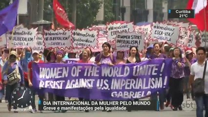 下载视频: Manifestações no Brasil e no mundo marcam Dia Internacional da Mulher