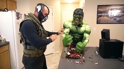 Bane vs Hulk vs Winter Soldier - Birthday Cake Surprise! | Real Life Superhero Movie! Don