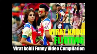 Virat Kohli Flirting with Girls   Kohli Funny Unseen Video Compilation 2016