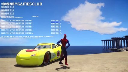 Дисней автомобили Pixar Паук Finger семья и молния Маккуин желтый песни для детей б/ действий
