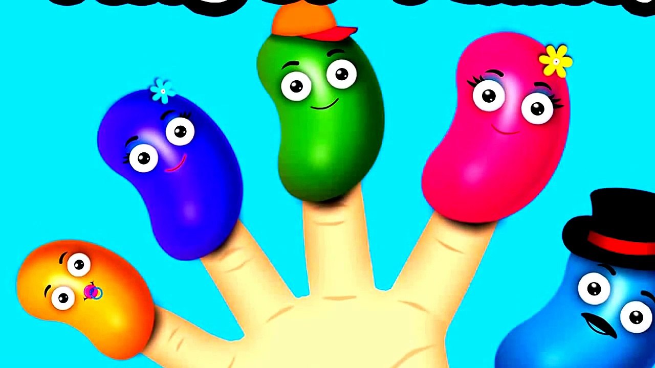 FINGER FAMILY Song Jelly Beans Learn Colors Finger Painting Kids Nursery Rhymes!