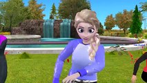 Frozen Elsa BALLOON PRANK! w/ Spiderman Maleficent Joker Hulk Spidergirl Anna Toys Superhe