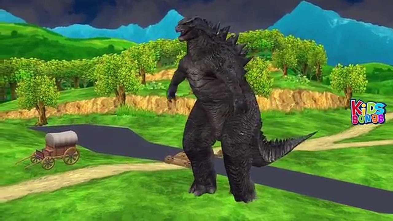 Dinosaurs Cartoons For Children | Godzilla Nursery Rhymes | King Kong Finger Family Rhymes