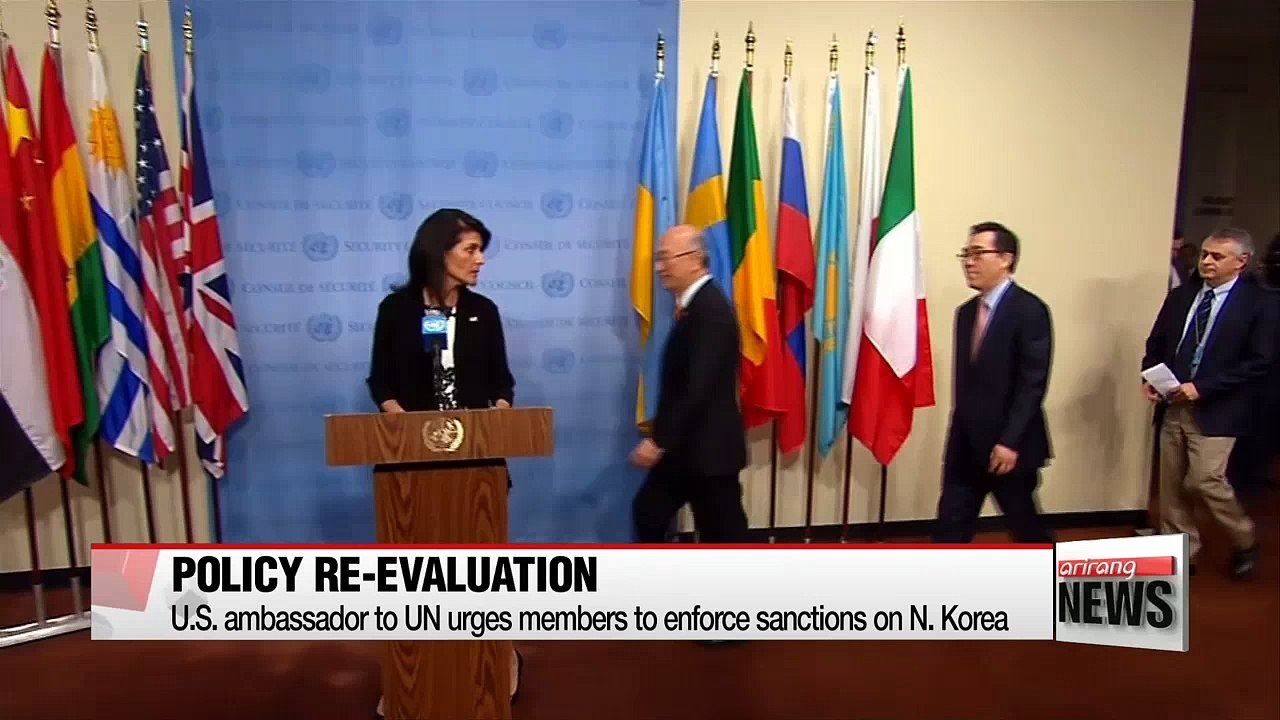 U.S. ambassador to UN says 'all options on table' for North Korea