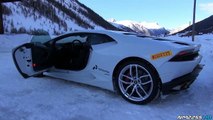 Lamborghini Huracán Doing Donuts and Drifting in the Snow!
