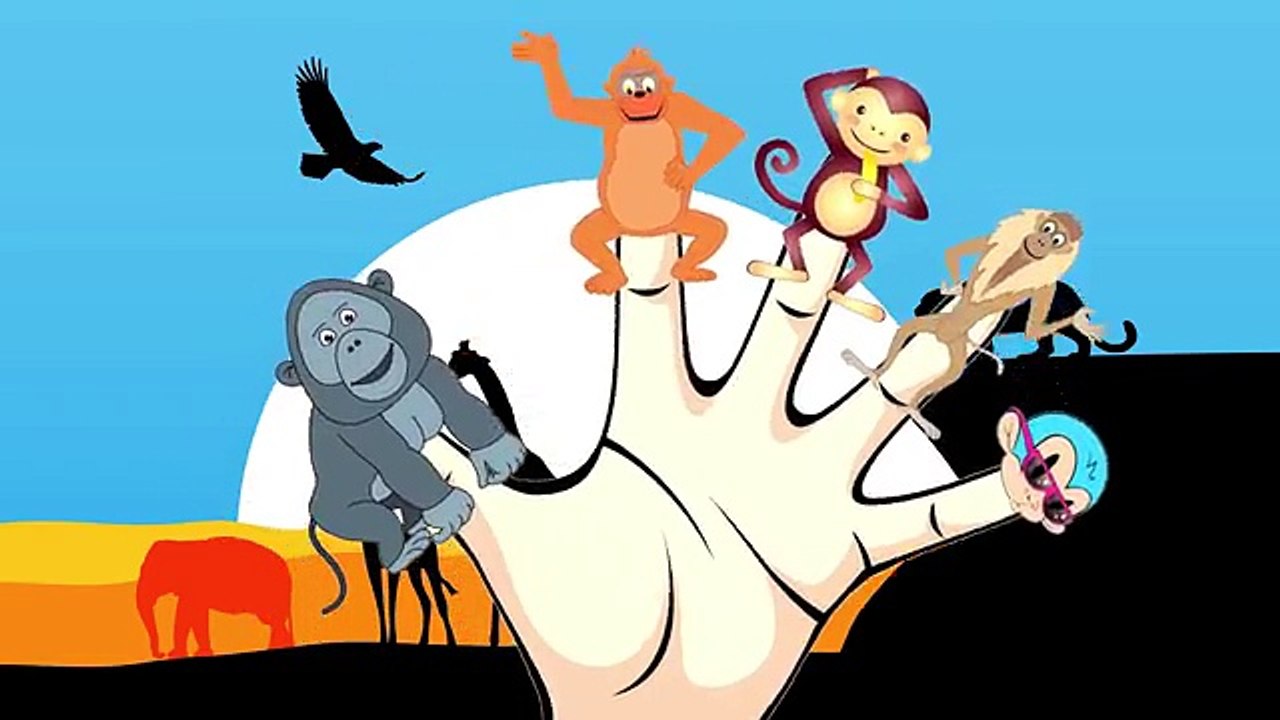 Monkey Finger Family Nursery Rhymes For Children | Animated Surprise Eggs
