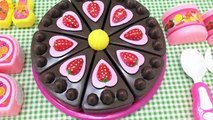 Juguete de corte de velcro pasteles de fresa chocolate flan de vainilla pastel de frutas bizcocho