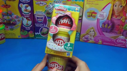 Play Doh Ice Cream Shop Sweet Swirl and Scoop Playset Playdough Cake and Cupcakes Set