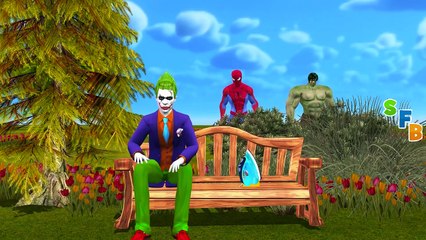 Fun Joker Iron Box Prank Spiderman Hulk Fails Compilation | SuperHeroes Finger Family Rhym