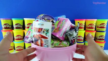 GIANT EASTER BUNNY Surprise Egg Play Doh - Holiday Toys MLP Pez Zootopia Hello Kitty