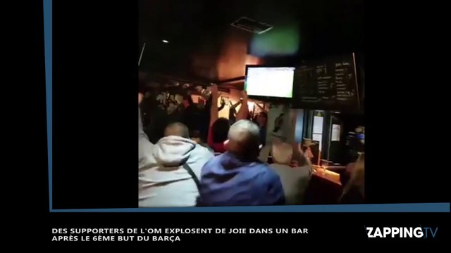 Barça - PSG : Des supporters de l'OM explosent de joie sur le 6ème but du Barça (vidéo)
